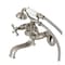 Kingston Brass KS226SN Wall Mount Tub Faucet with Hand Shower, Brushed Nickel KS226SN - alternate 1